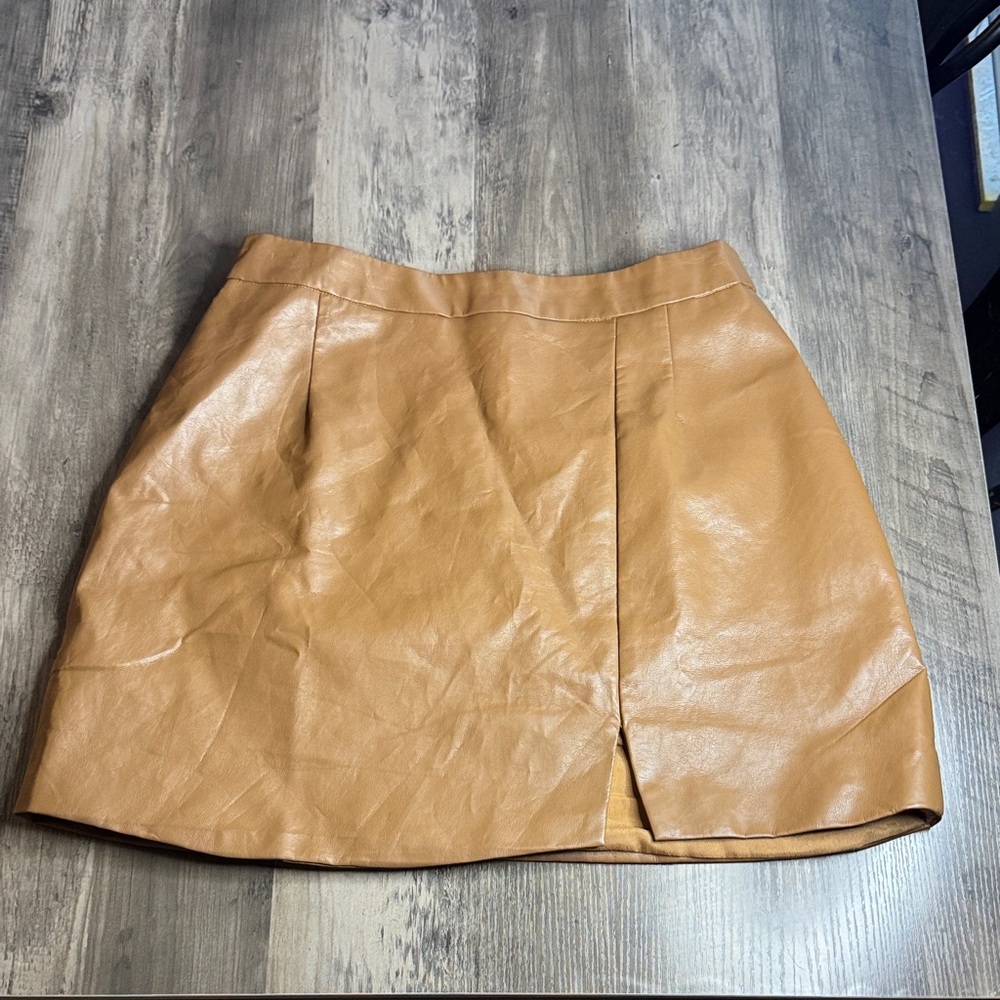 Pink Lily Sleek Brown Mini Skirt